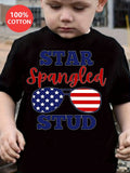 Only Shirt Boy Memorial Day Shirt Star Spangled Stud Fourth of July Outfit 4th of July Shirt Boy Patriotic Shirt Fourth of July Shirt